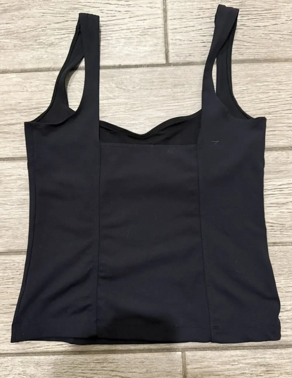 Free People Intimately Cami Top Womens Size Medium Black Knit Bustier Tank Top